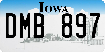 IA license plate DMB897