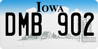 IA license plate DMB902
