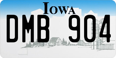IA license plate DMB904