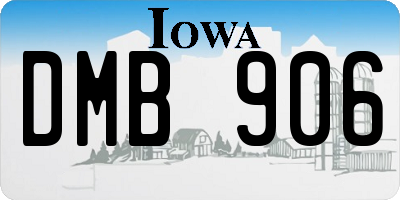 IA license plate DMB906