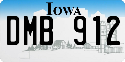IA license plate DMB912