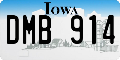IA license plate DMB914