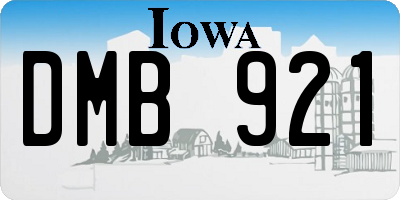 IA license plate DMB921