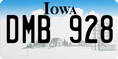 IA license plate DMB928