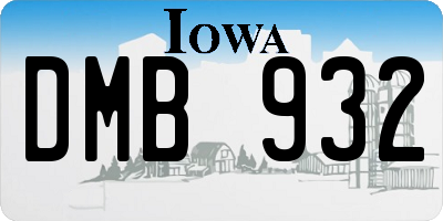 IA license plate DMB932