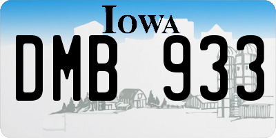 IA license plate DMB933