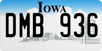 IA license plate DMB936