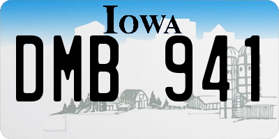 IA license plate DMB941
