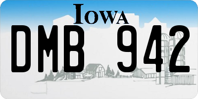 IA license plate DMB942