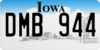 IA license plate DMB944