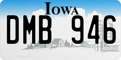 IA license plate DMB946