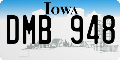 IA license plate DMB948
