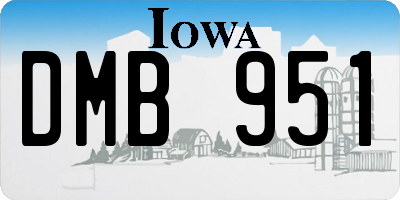 IA license plate DMB951