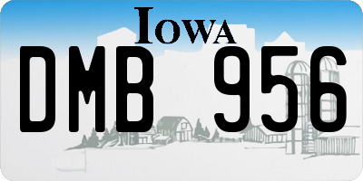 IA license plate DMB956