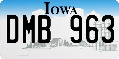 IA license plate DMB963