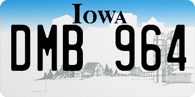IA license plate DMB964