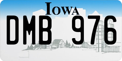IA license plate DMB976