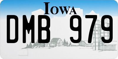 IA license plate DMB979