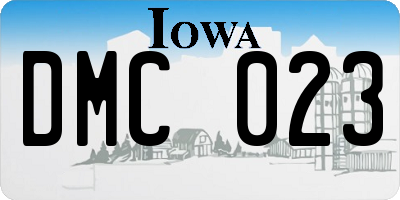 IA license plate DMC023