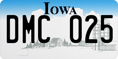 IA license plate DMC025