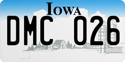 IA license plate DMC026