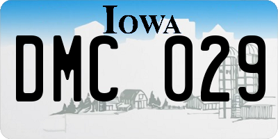 IA license plate DMC029