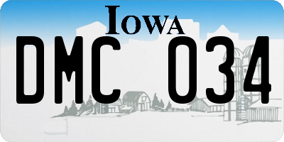 IA license plate DMC034