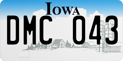 IA license plate DMC043