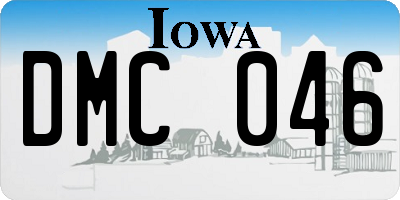 IA license plate DMC046