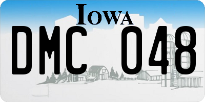 IA license plate DMC048