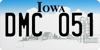IA license plate DMC051