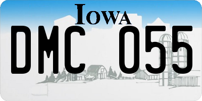 IA license plate DMC055