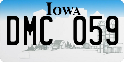 IA license plate DMC059