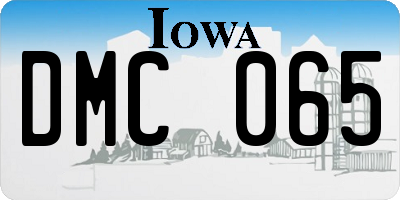 IA license plate DMC065