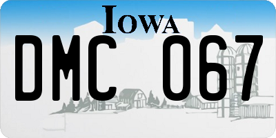 IA license plate DMC067