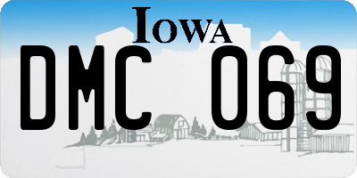 IA license plate DMC069