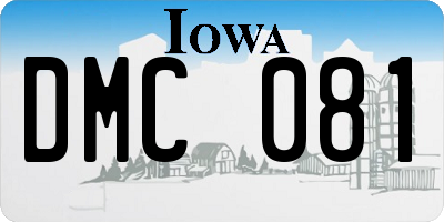 IA license plate DMC081