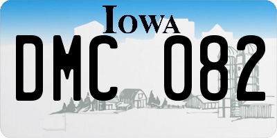 IA license plate DMC082