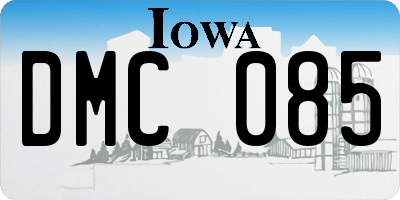 IA license plate DMC085