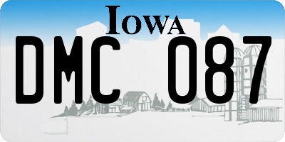 IA license plate DMC087