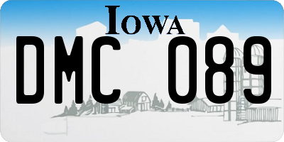 IA license plate DMC089