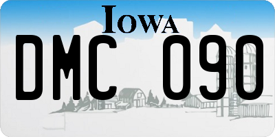 IA license plate DMC090