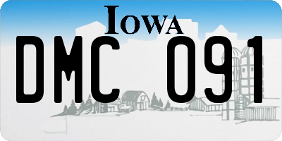 IA license plate DMC091