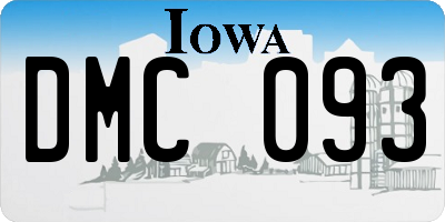 IA license plate DMC093