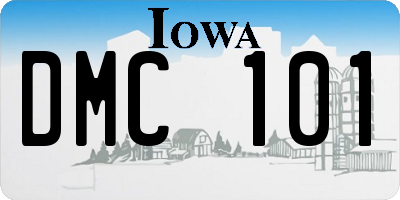 IA license plate DMC101