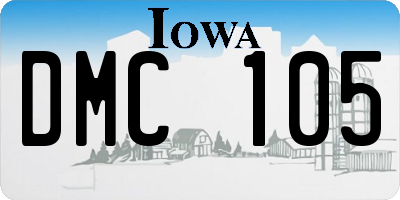IA license plate DMC105