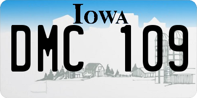 IA license plate DMC109