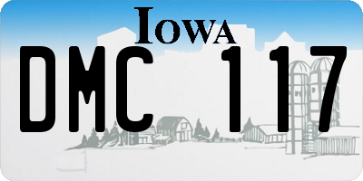 IA license plate DMC117