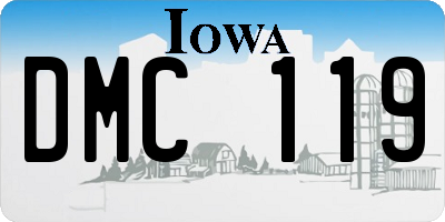 IA license plate DMC119