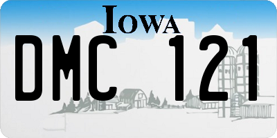 IA license plate DMC121